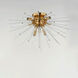 Polaris 8 Light 25 inch Satin Brass Flush Mount Ceiling Light