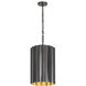 Allegra 1 Light 12.25 inch Gunmetal and Gold Single Pendant Ceiling Light