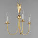 Paloma 3 Light 16 inch Gold Leaf Mini Pendant Ceiling Light
