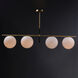 Vesper 4 Light 48 inch Satin Brass/Black Linear Pendant Ceiling Light