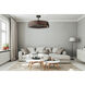 Tulum 36 inch Dark Bronze Fandelight in Dark Rattan