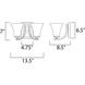 Aurora 2 Light 13.5 inch Satin Nickel Bath Vanity Wall Light