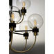 Bauhaus 9 Light 28 inch Bronze/Satin Brass Multi-Tier Chandelier Ceiling Light