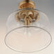 Acadia 3 Light 12.75 inch Heritage Semi-Flush Mount Ceiling Light