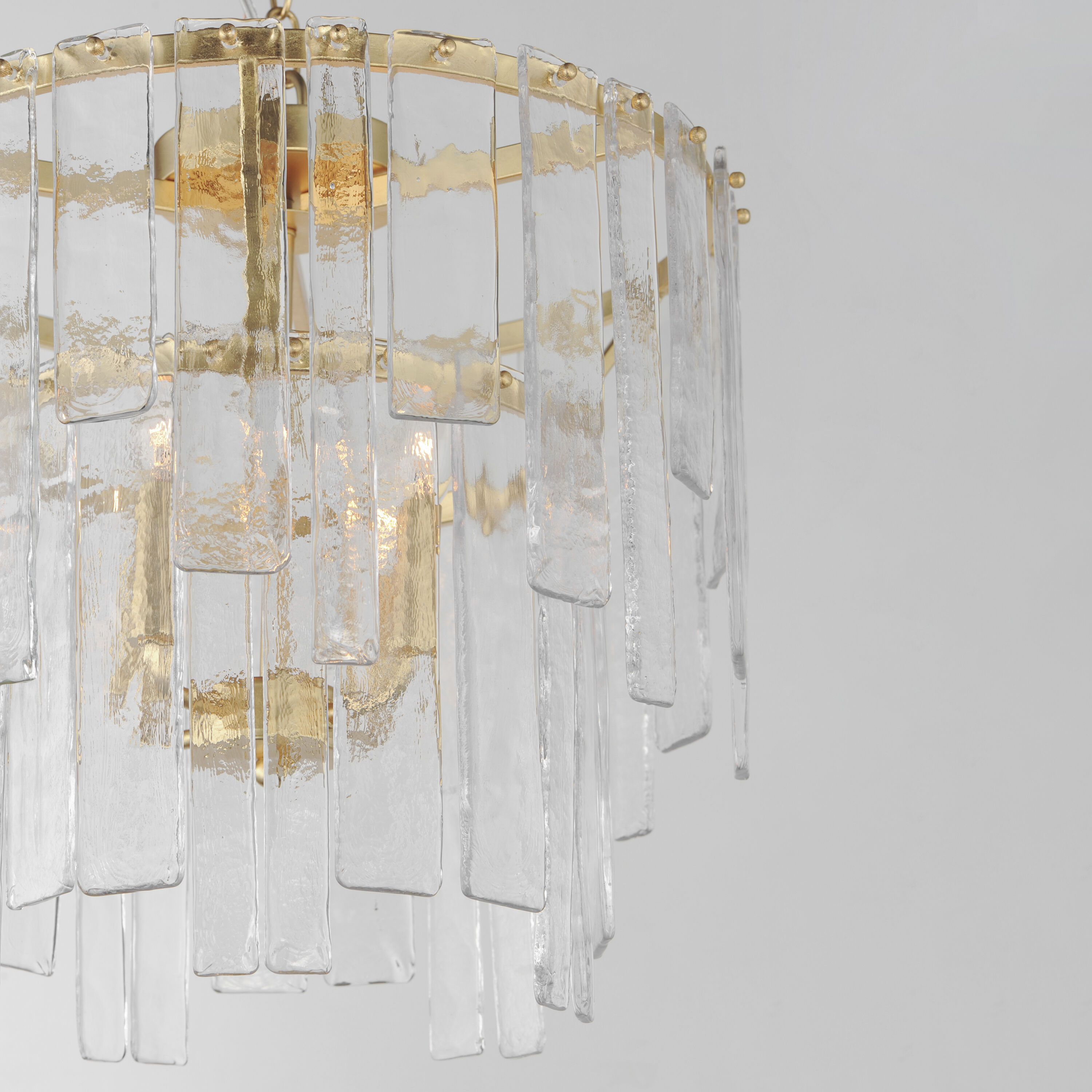 Warren 4 Light 17.5 inch Gold Leaf Semi-Flush Mount Ceiling Light