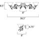 Elegante 4 Light 38.5 inch Oil Rubbed Bronze Bath Vanity Wall Light