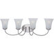 Logan 4 Light 28 inch Satin Nickel Bath Vanity Wall Light