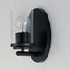 Corona 1 Light 5 inch Black Bath Vanity Wall Light in Clear