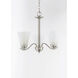 Vital 3 Light 20 inch Satin Nickel Chandelier Ceiling Light