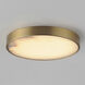 Slab LED 9 inch Natural Aged Brass Flush Mount Ceiling Light
