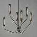 Regent LED 36 inch Black and Antique Brass Multi-Tier Chandelier Ceiling Light