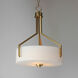 Dart 3 Light 16.75 inch Satin Brass Entry Foyer Pendant Ceiling Light