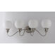 Ballord 4 Light 31 inch Satin Nickel Bath Vanity Wall Light in Satin White