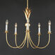 Paloma 5 Light 26 inch Gold Leaf Chandelier Ceiling Light