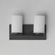 Lateral 2 Light 12 inch Black Bath Vanity Wall Light in Satin White