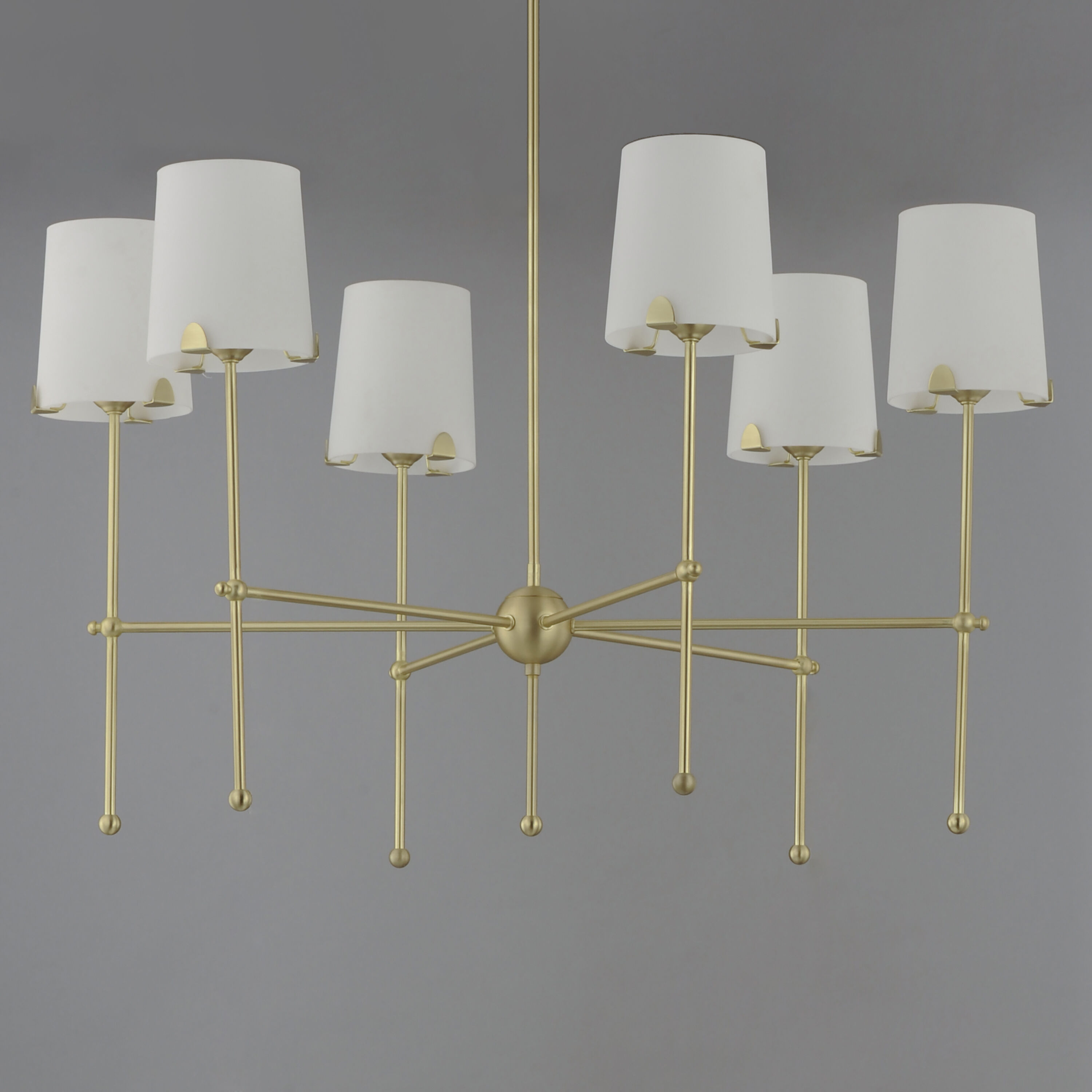 Huntington 6 Light 34 inch Satin Brass Chandelier Ceiling Light