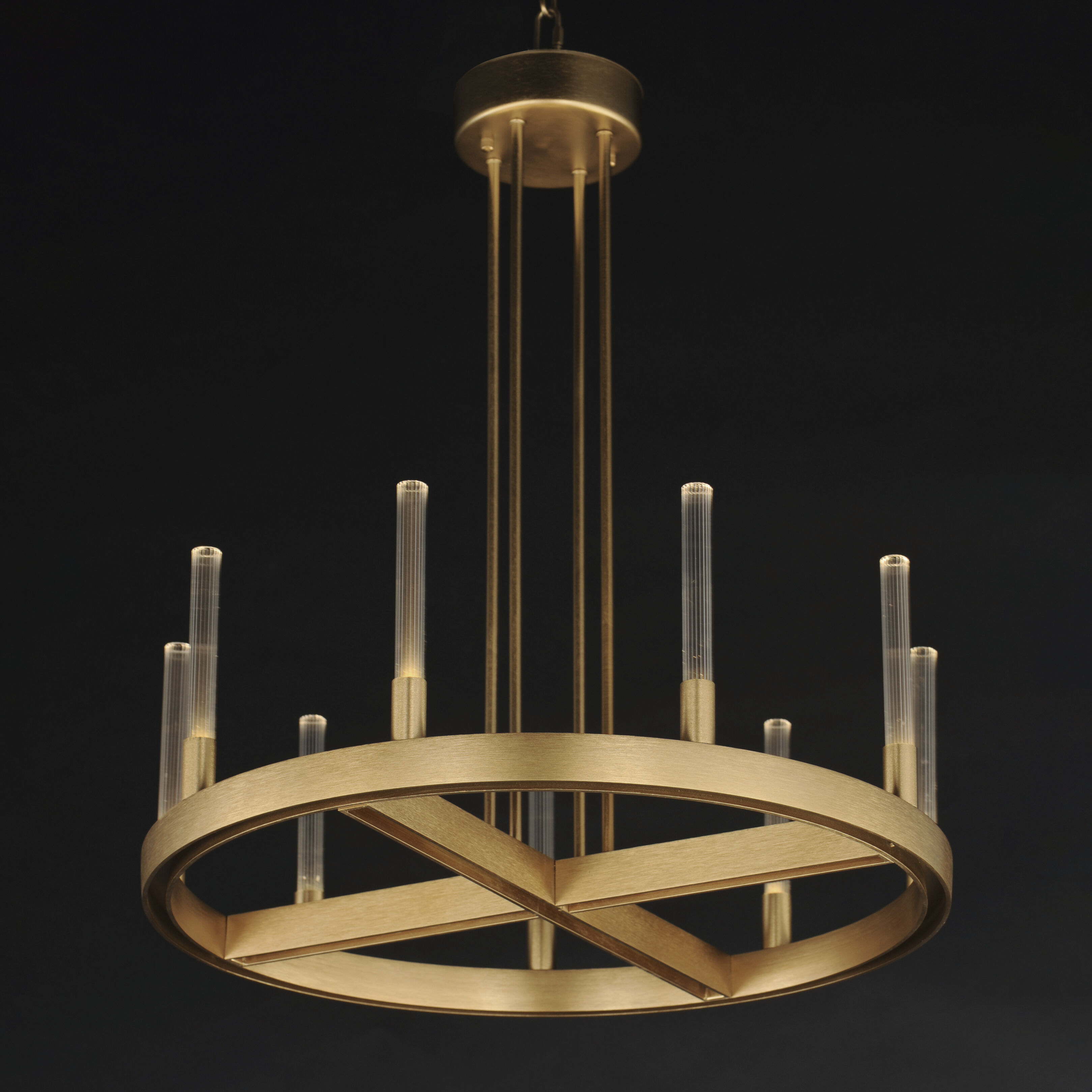Ovation LED 23.5 inch Gold Single-Tier Chandelier Ceiling Light