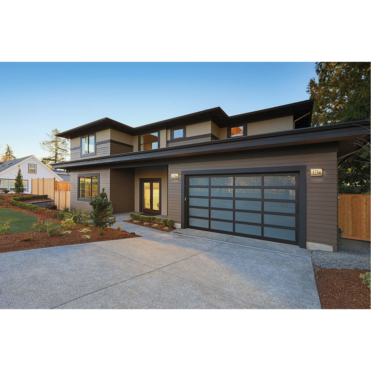 Address 1 inch White Outdoor Wall Mount