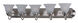 Essentials - 801x 5 Light 36 inch Satin Nickel Bath Light Wall Light in Frosted