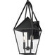 Bavaria 2 Light 22.75 inch Black Outdoor Wall Mount