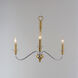 Clarion 3 Light 24 inch Polished Chrome and Satin Brass Multi-Light Pendant Ceiling Light