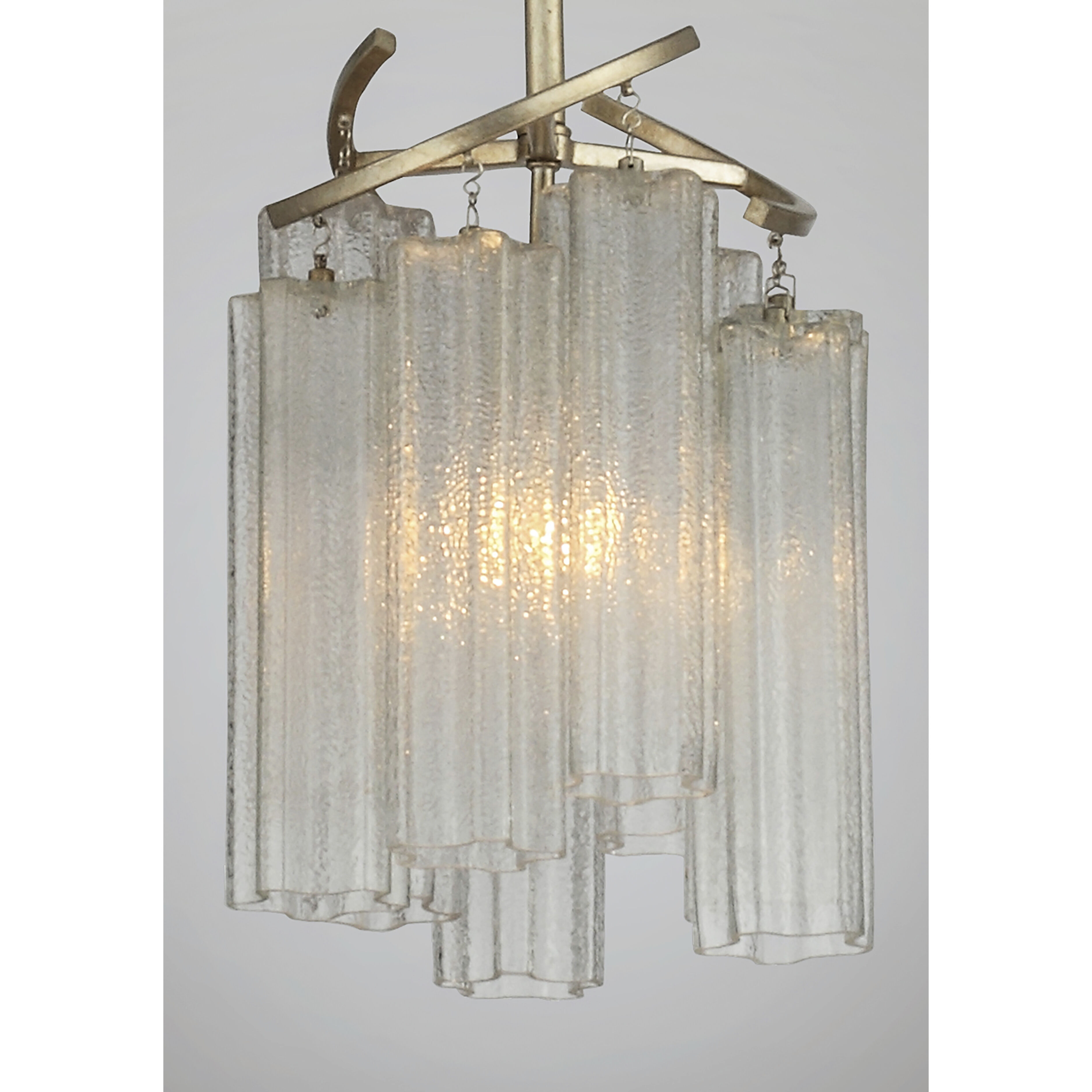 Victoria 1 Light 11 inch Golden Silver Single Pendant Ceiling Light