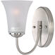 Logan 1 Light 8.75 inch Satin Nickel Bath Vanity Wall Light