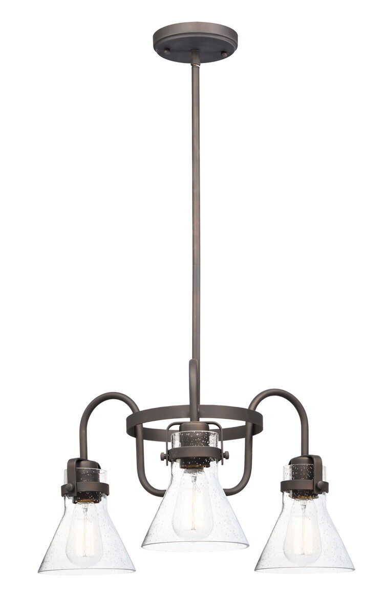 Seafarer 3 Light 21.5 inch Oil Rubbed Bronze Single-Tier Chandelier Ceiling Light in Incandescent Bulb Not Included