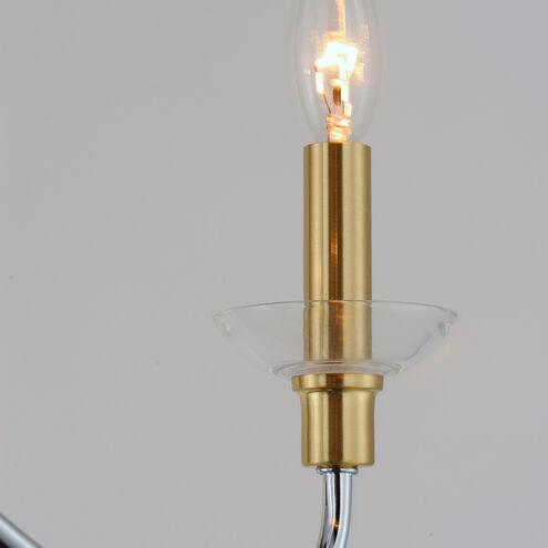 Clarion 3 Light 24 inch Polished Chrome/Satin Brass Multi-Light Pendant Ceiling Light