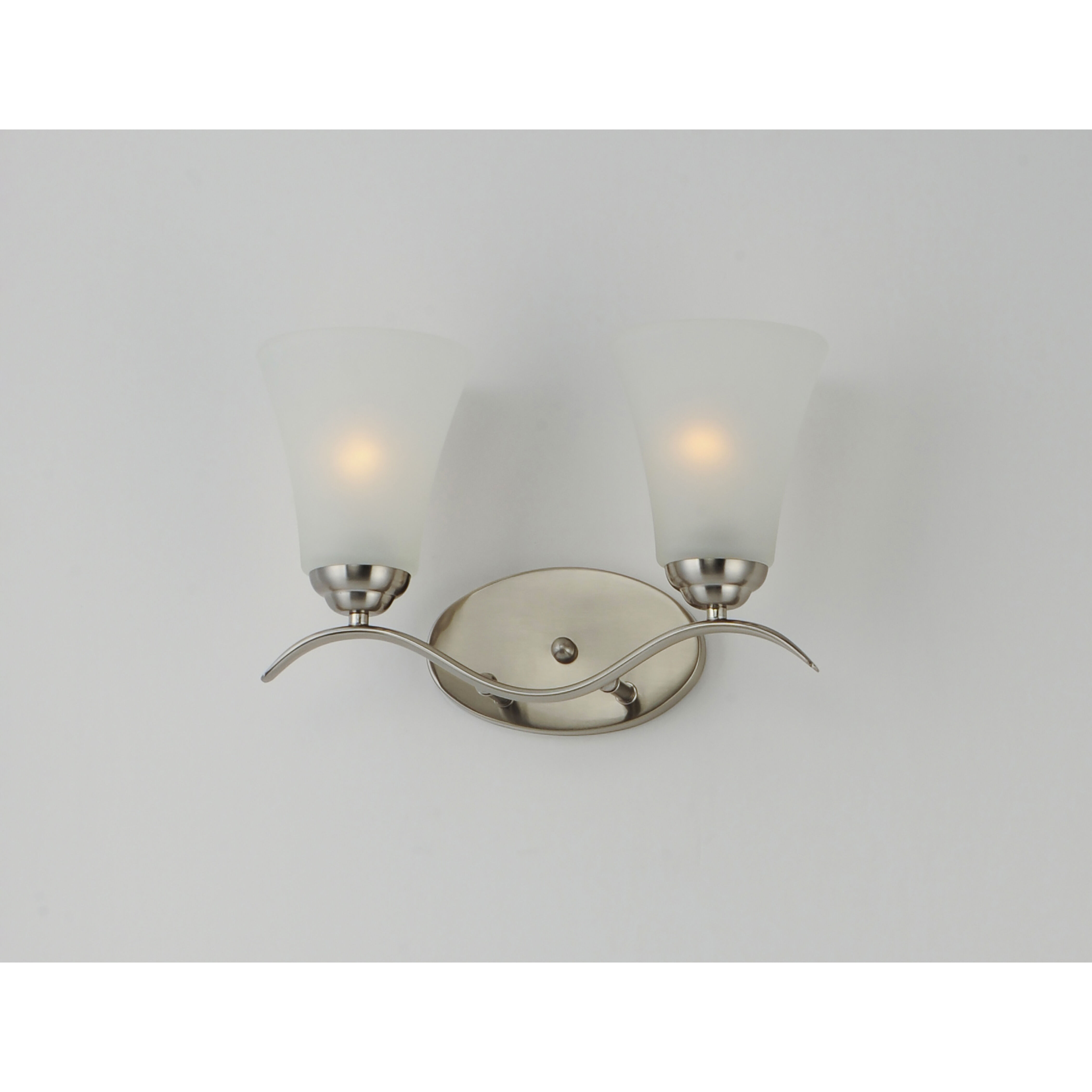 Vital 2 Light 15 inch Satin Nickel Bath Vanity Wall Light