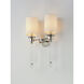 Lucent 2 Light 14 inch Polished Nickel Wall Sconce Wall Light