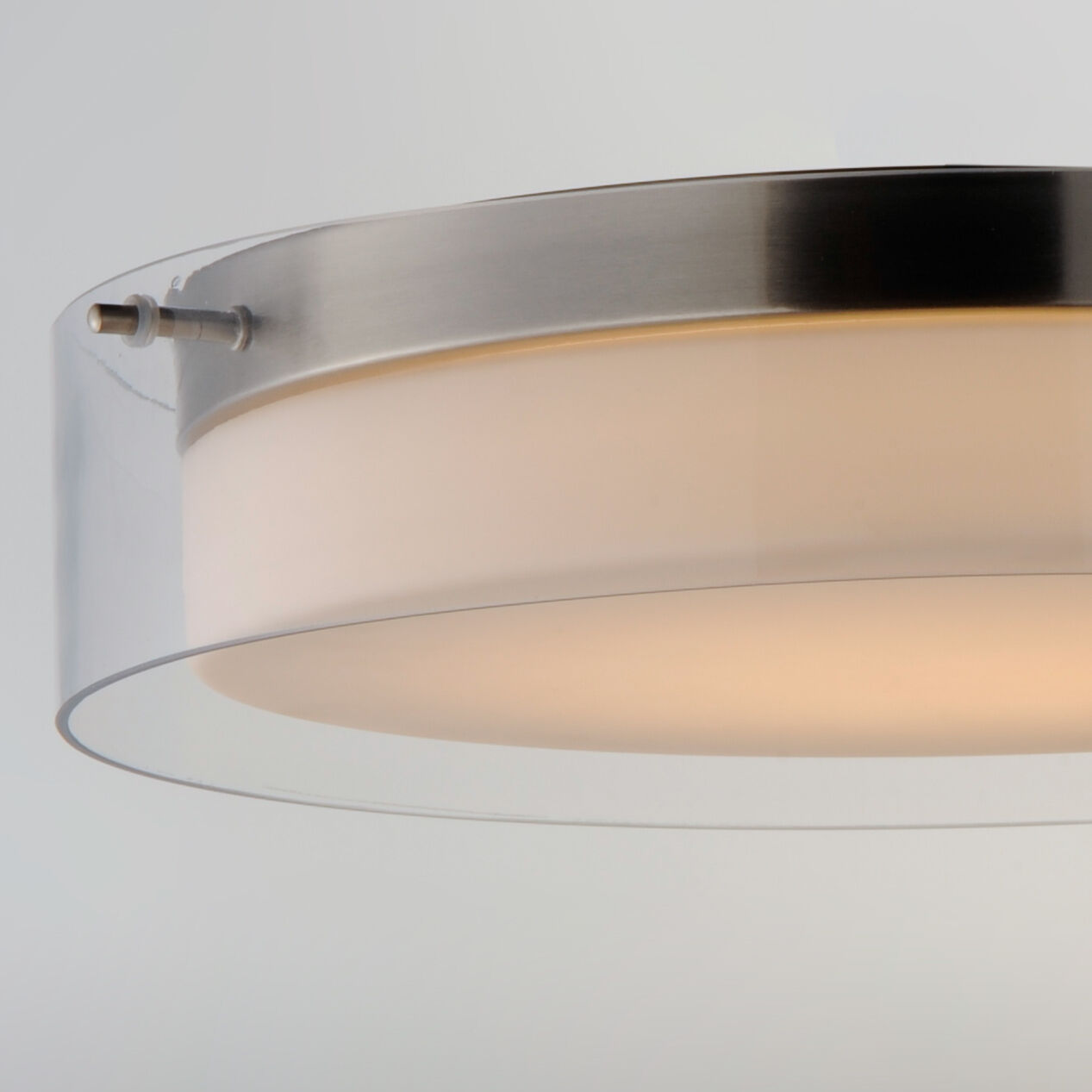 Duo LED 16 inch Satin Nickel Flush Mount Ceiling Light
