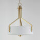Dart 3 Light 16.75 inch Satin Brass Entry Foyer Pendant Ceiling Light
