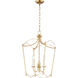 Plumette 3 Light 14 inch Gold Leaf Multi-Light Pendant Ceiling Light