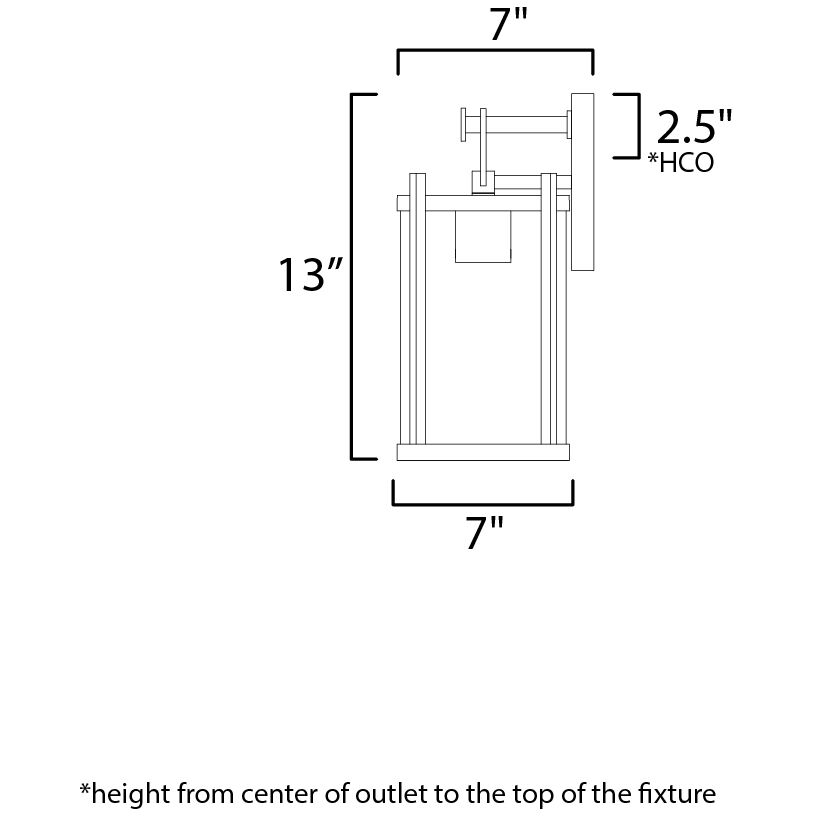 Belfry 1 Light 13 inch Black Outdoor Wall Mount in Hammer