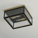 Neoclass 2 Light 13 inch Black and Gold Outdoor Flush Mount