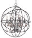 Orbit 6 Light 25 inch Oil Rubbed Bronze Chandelier Ceiling Light in Candelabra