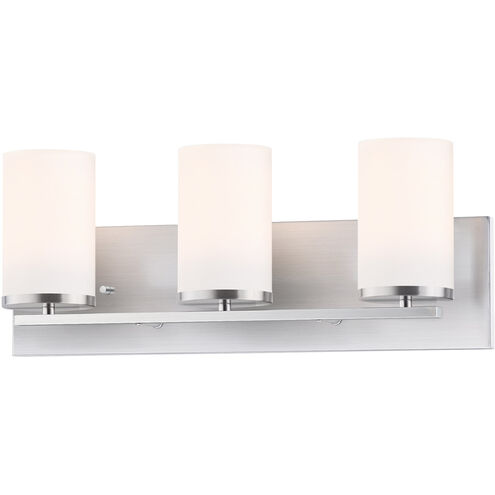 Lateral 3 Light 24 inch Satin Nickel Bath Vanity Wall Light