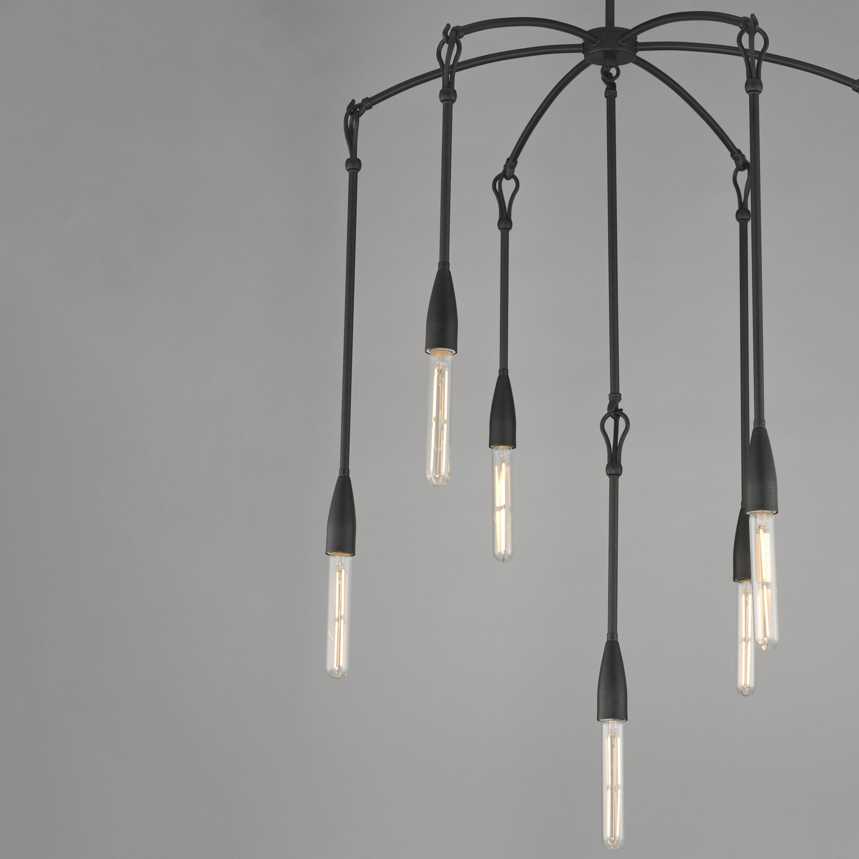 Pioneer 7 Light 28 inch Anthracite Multi-Light Pendant Ceiling Light