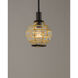 Heirloom 1 Light 7.5 inch Black and Burnished Brass Mini Pendant Ceiling Light