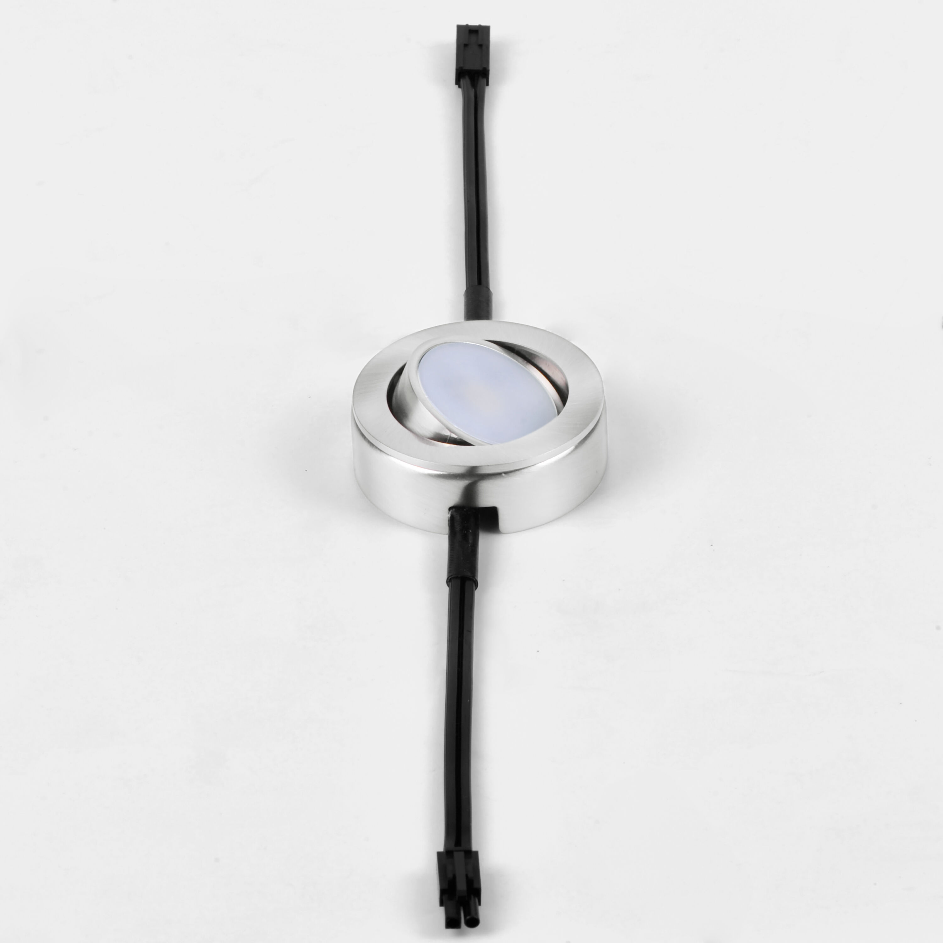 CounterMax MX-LD-AC 120 LED 2.75 inch Satin Nickel Under Cabinet Disc