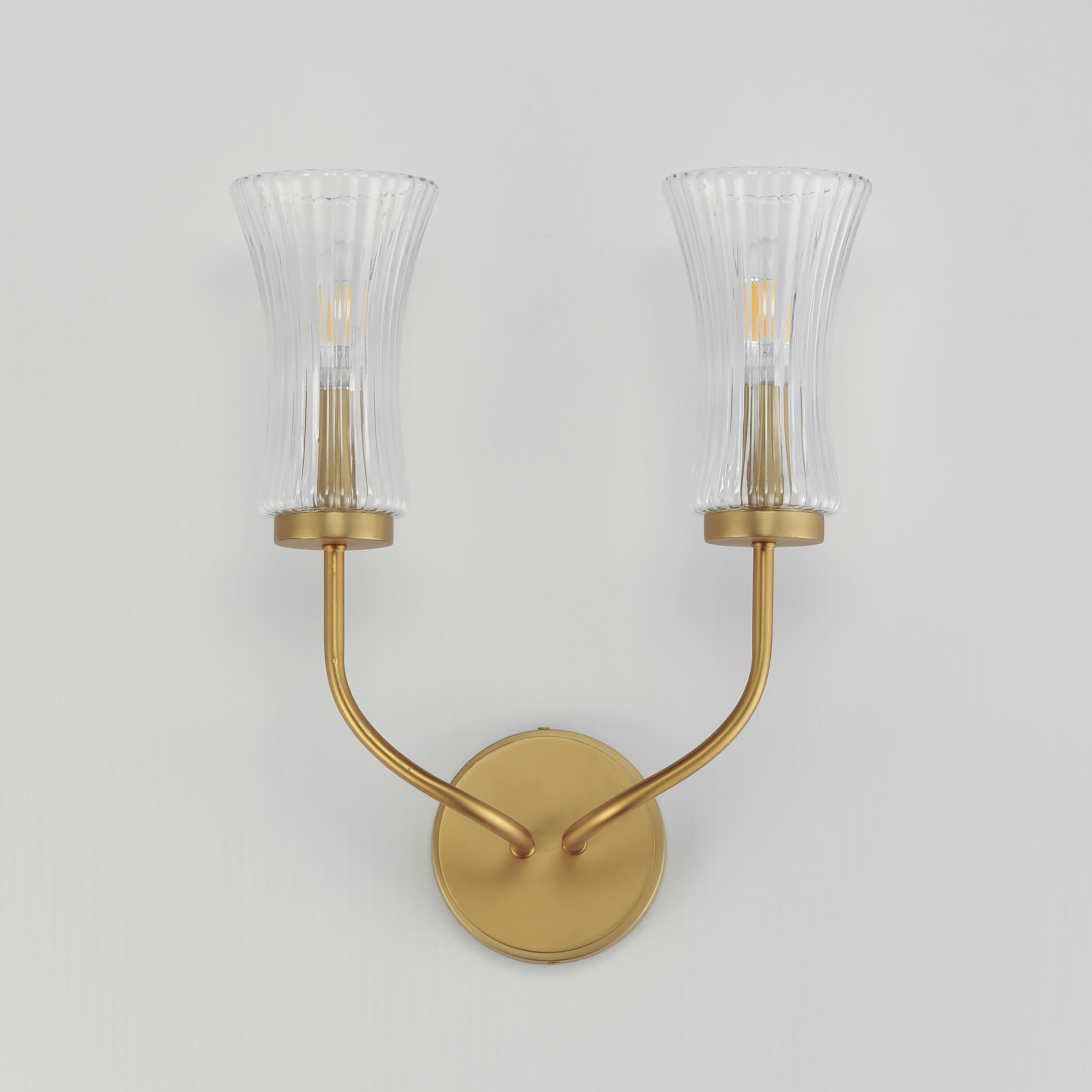 Camelot 2 Light 15 inch Natural Aged Brass Wall Sconce Wall Light