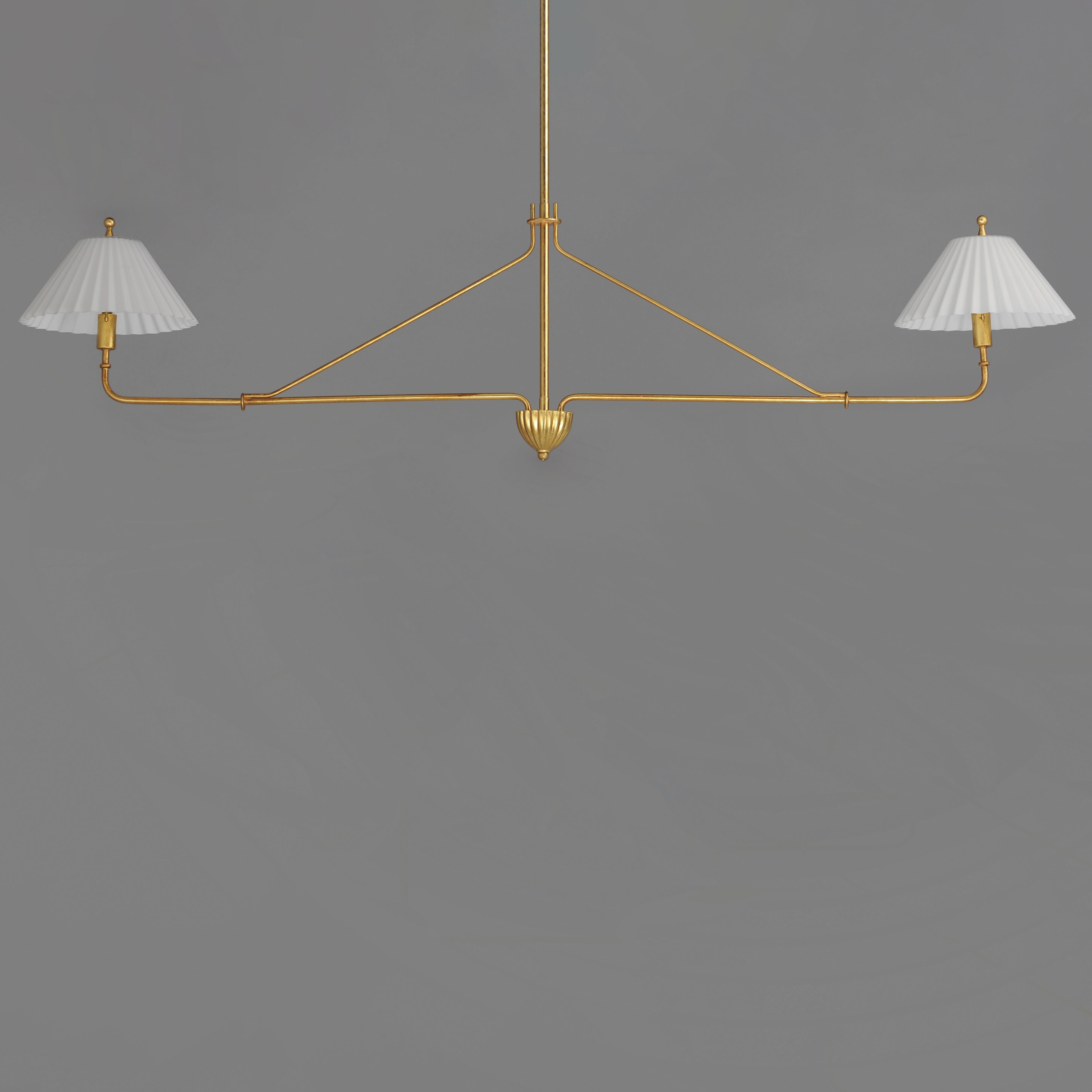 Kismet 2 Light 60.25 inch Gold Leaf Linear Pendant Ceiling Light