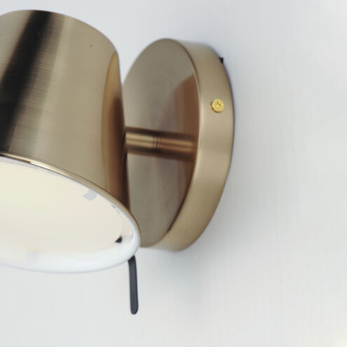 Carlo LED 6 inch Dark Bronze/Leather/Heritage Brass Wall Sconce Wall Light