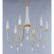 Claymore 6 Light 28 inch Claystone and Gold Leaf Chandelier Ceiling Light