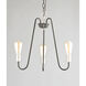 Haven 3 Light 19 inch Black/Satin Nickel Single-Tier Chandelier Ceiling Light in Black and Satin Nickel