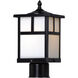 Coldwater 1 Light 12 inch Black Outdoor Pole/Post Mount in White