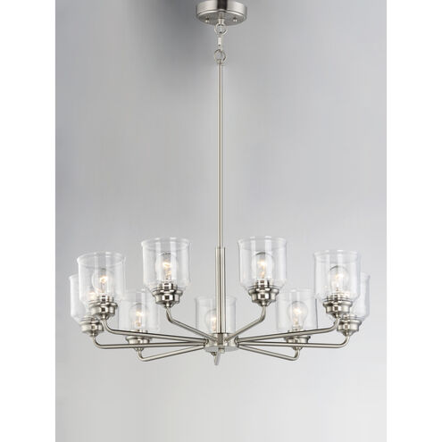Acadia 8 Light 32 inch Satin Nickel Chandelier Ceiling Light