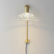 Metropolis LED 10 inch Satin Brass Pin Up Wall Sconce Wall Light