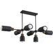 Pompeii 8 Light 49.5 inch Lava and Black Linear Pendant Ceiling Light